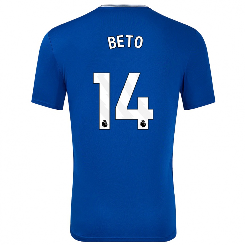 Niño Fútbol Camiseta Beto #14 Azul Con 1ª Equipación 2024/25 México