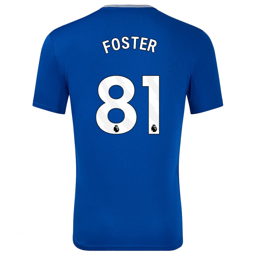 Niño Fútbol Camiseta Harvey Foster #81 Azul Con 1ª Equipación 2024/25 México