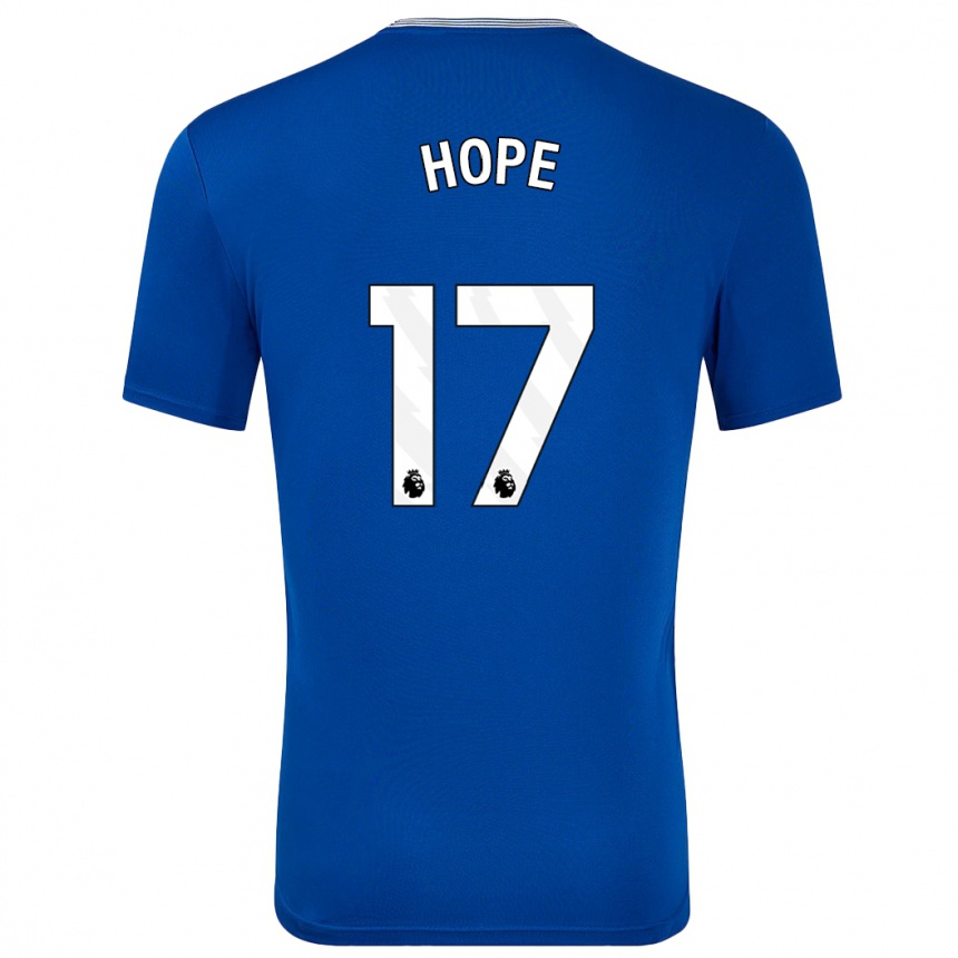 Niño Fútbol Camiseta Lucy Hope #17 Azul Con 1ª Equipación 2024/25 México