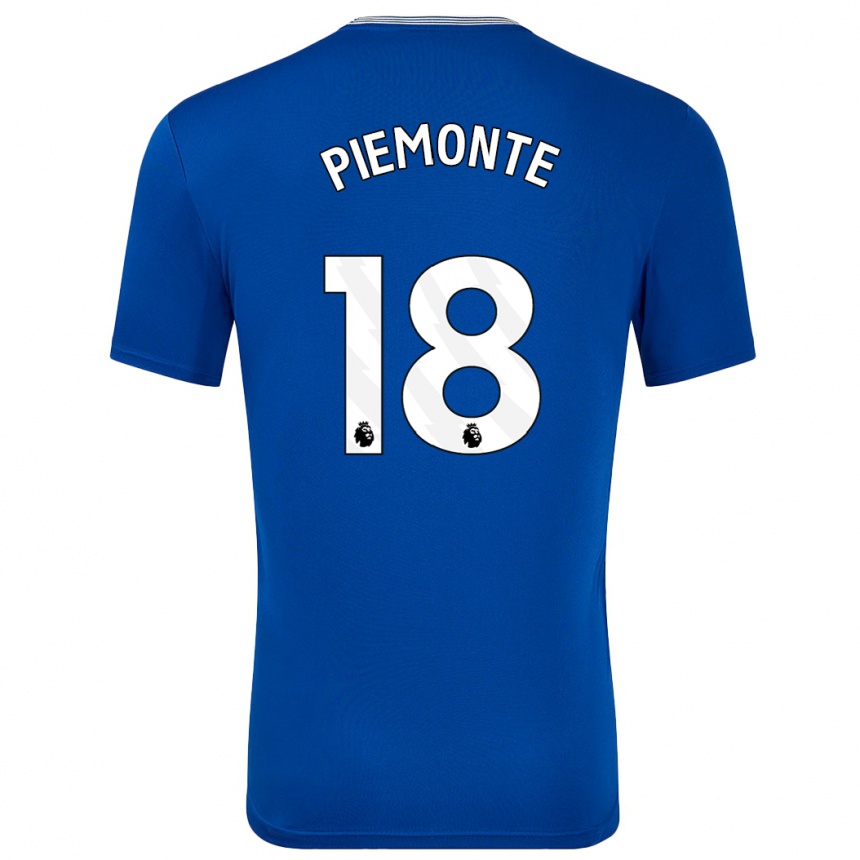 Niño Fútbol Camiseta Martina Piemonte #18 Azul Con 1ª Equipación 2024/25 México