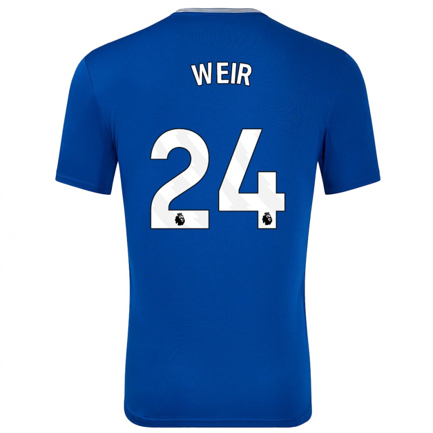 Niño Fútbol Camiseta Kenzie Weir #24 Azul Con 1ª Equipación 2024/25 México