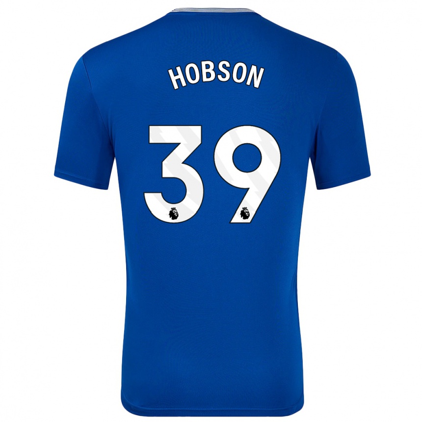 Niño Fútbol Camiseta Issy Hobson #39 Azul Con 1ª Equipación 2024/25 México