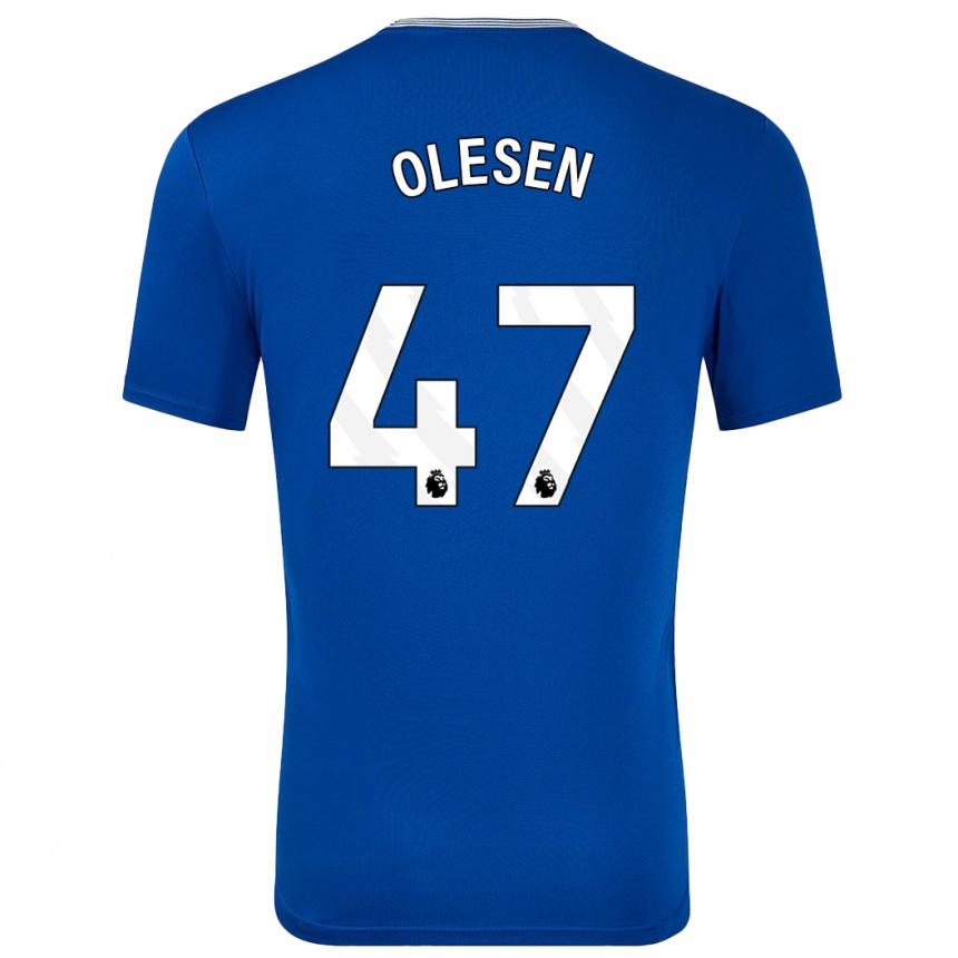 Niño Fútbol Camiseta Karoline Olesen #47 Azul Con 1ª Equipación 2024/25 México