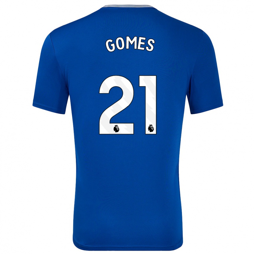 Niño Fútbol Camiseta André Gomes #21 Azul Con 1ª Equipación 2024/25 México