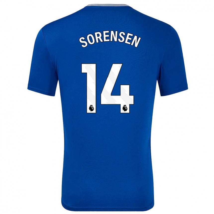 Niño Fútbol Camiseta Nicoline Sorensen #14 Azul Con 1ª Equipación 2024/25 México