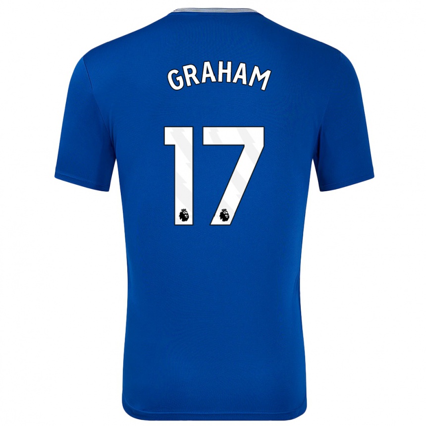 Niño Fútbol Camiseta Lucy Graham #17 Azul Con 1ª Equipación 2024/25 México