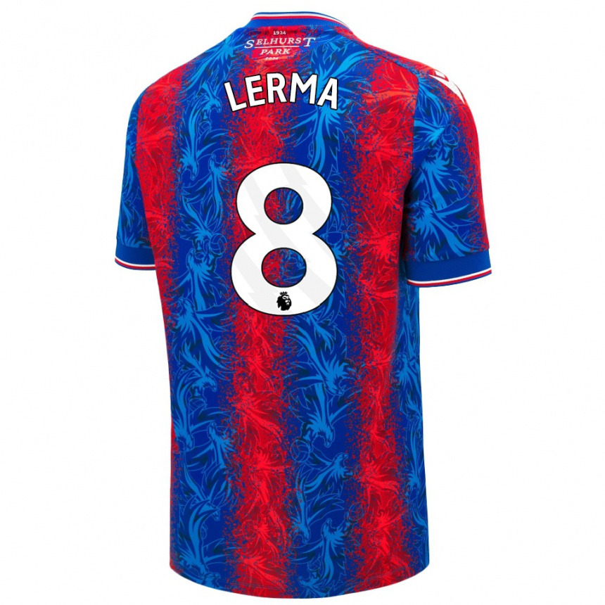 Niño Fútbol Camiseta Jefferson Lerma #8 Rayas Rojas Y Azules 1ª Equipación 2024/25 México