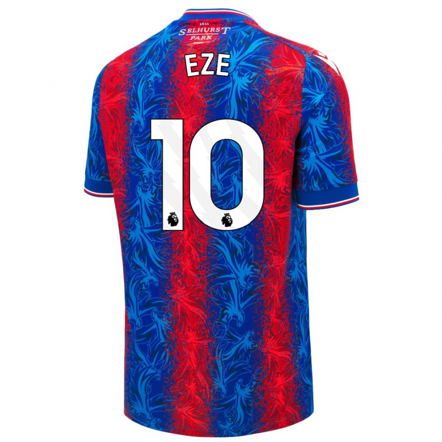 Niño Fútbol Camiseta Eberechi Eze #10 Rayas Rojas Y Azules 1ª Equipación 2024/25 México