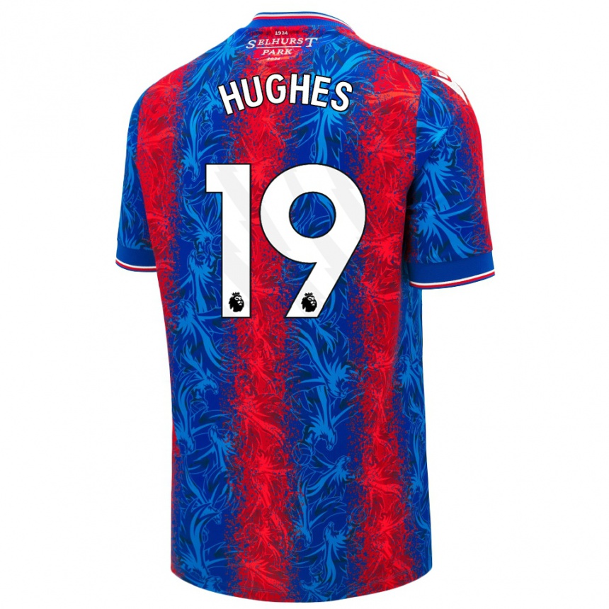 Niño Fútbol Camiseta Will Hughes #19 Rayas Rojas Y Azules 1ª Equipación 2024/25 México