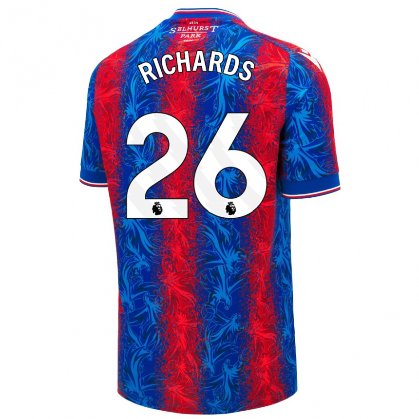 Niño Fútbol Camiseta Chris Richards #26 Rayas Rojas Y Azules 1ª Equipación 2024/25 México