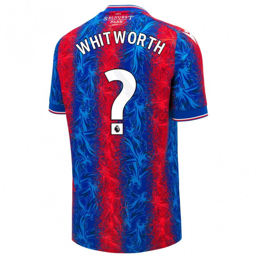 Niño Fútbol Camiseta Harry Whitworth #0 Rayas Rojas Y Azules 1ª Equipación 2024/25 México