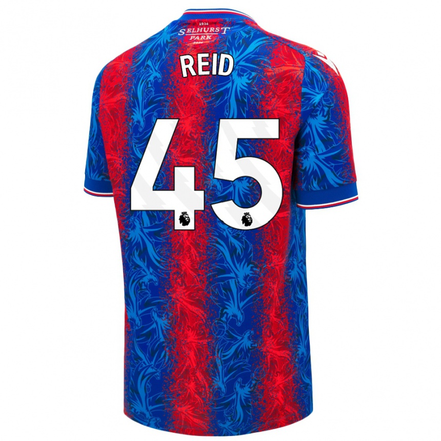 Niño Fútbol Camiseta Dylan Reid #45 Rayas Rojas Y Azules 1ª Equipación 2024/25 México