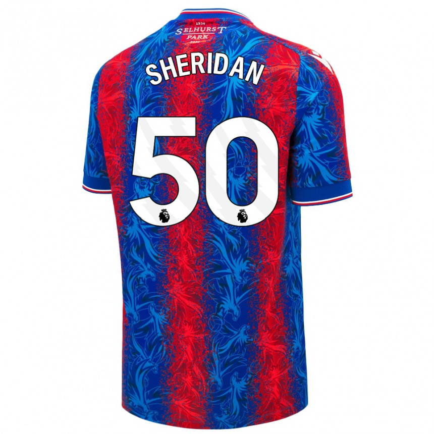 Niño Fútbol Camiseta Joe Sheridan #50 Rayas Rojas Y Azules 1ª Equipación 2024/25 México