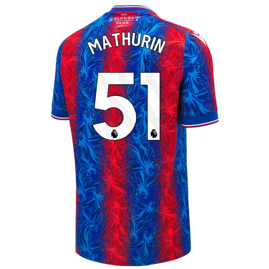 Niño Fútbol Camiseta Roshaun Mathurin #51 Rayas Rojas Y Azules 1ª Equipación 2024/25 México