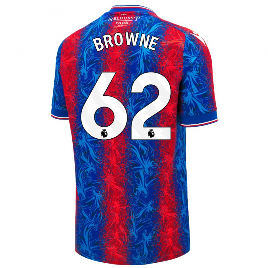 Niño Fútbol Camiseta Luke Browne #62 Rayas Rojas Y Azules 1ª Equipación 2024/25 México