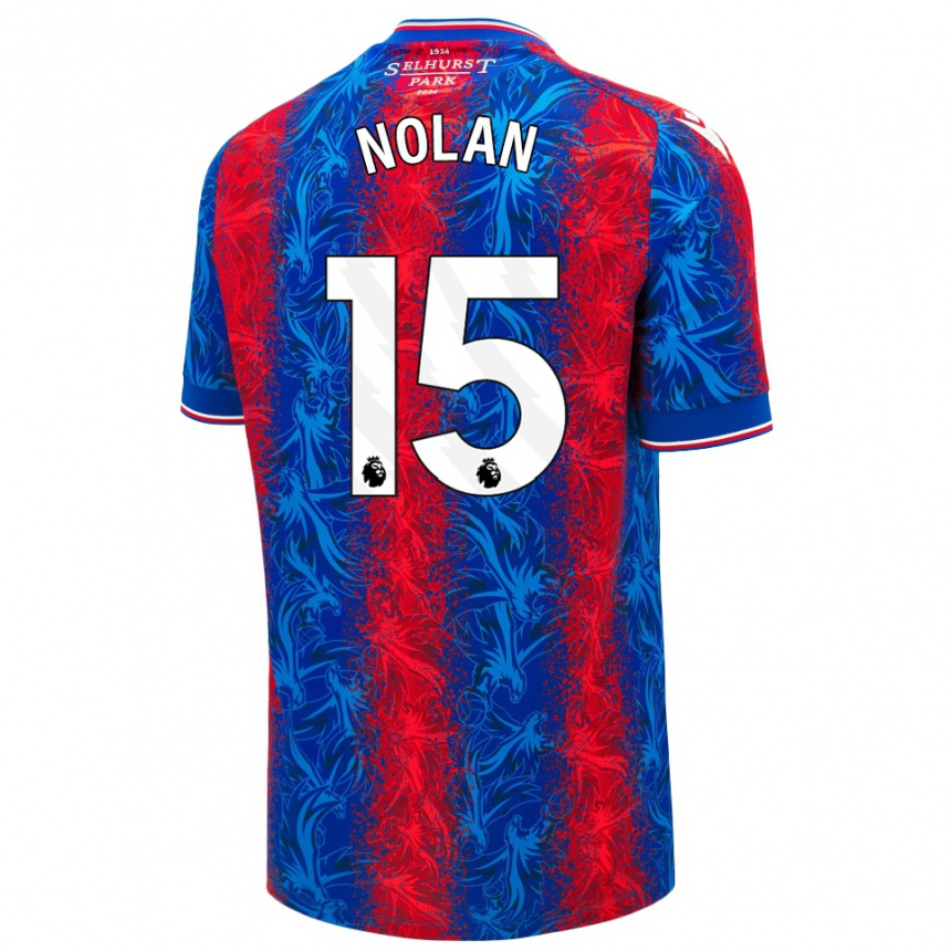 Niño Fútbol Camiseta Hayley Nolan #15 Rayas Rojas Y Azules 1ª Equipación 2024/25 México