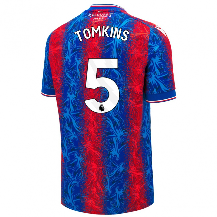 Niño Fútbol Camiseta James Tomkins #5 Rayas Rojas Y Azules 1ª Equipación 2024/25 México