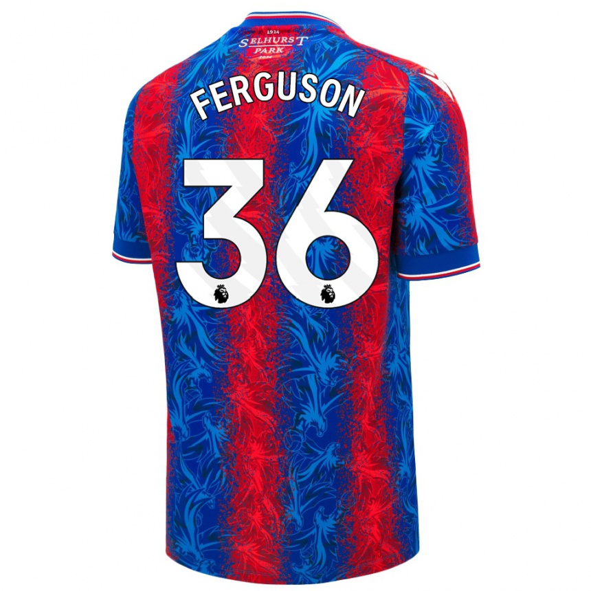 Niño Fútbol Camiseta Nathan Ferguson #36 Rayas Rojas Y Azules 1ª Equipación 2024/25 México