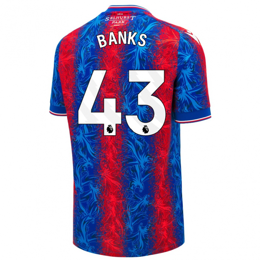 Niño Fútbol Camiseta Scott Banks #43 Rayas Rojas Y Azules 1ª Equipación 2024/25 México