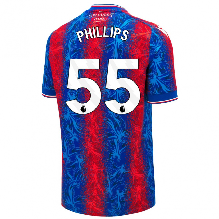 Niño Fútbol Camiseta Killian Phillips #55 Rayas Rojas Y Azules 1ª Equipación 2024/25 México