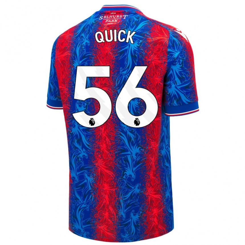 Niño Fútbol Camiseta Daniel Quick #56 Rayas Rojas Y Azules 1ª Equipación 2024/25 México