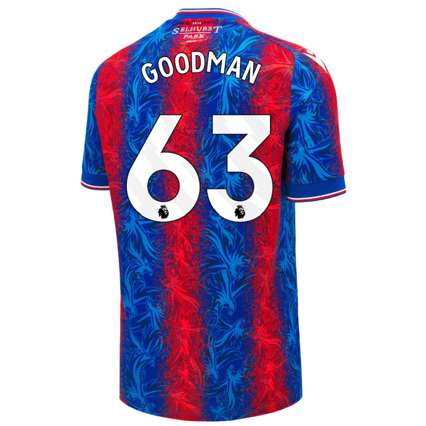 Niño Fútbol Camiseta Owen Goodman #63 Rayas Rojas Y Azules 1ª Equipación 2024/25 México