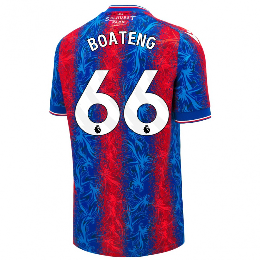 Niño Fútbol Camiseta David Boateng #66 Rayas Rojas Y Azules 1ª Equipación 2024/25 México