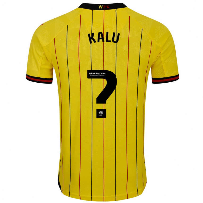 Niño Fútbol Camiseta Samuel Kalu #0 Amarillo Negro 1ª Equipación 2024/25 México