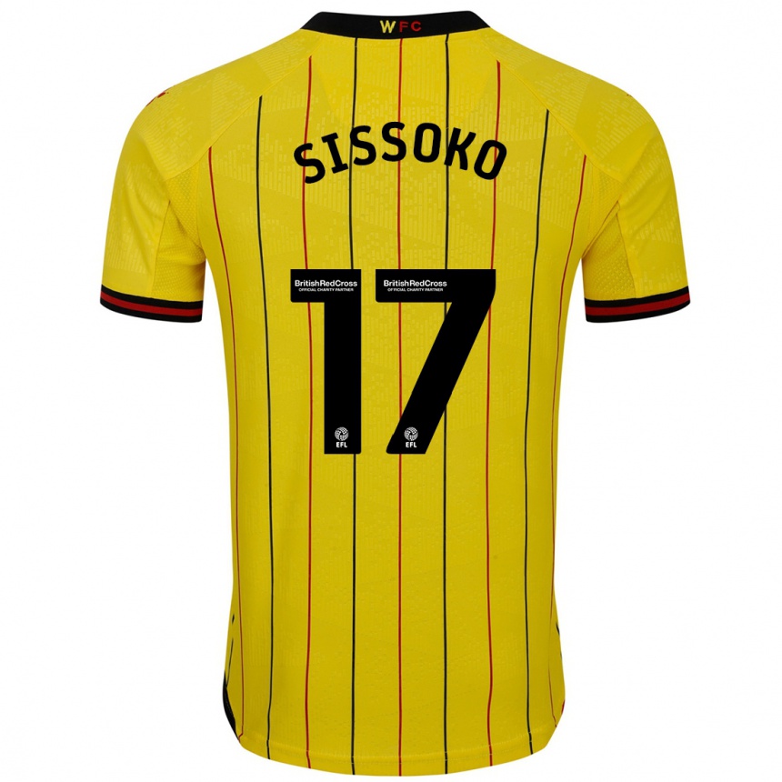 Niño Fútbol Camiseta Moussa Sissoko #17 Amarillo Negro 1ª Equipación 2024/25 México