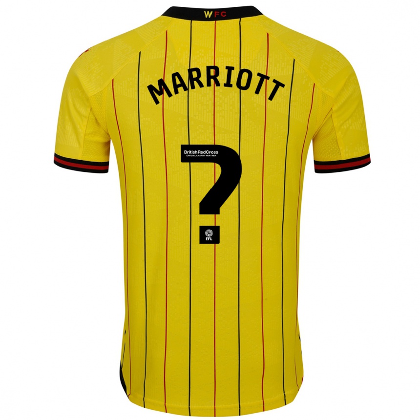 Niño Fútbol Camiseta Alfie Marriott #0 Amarillo Negro 1ª Equipación 2024/25 México