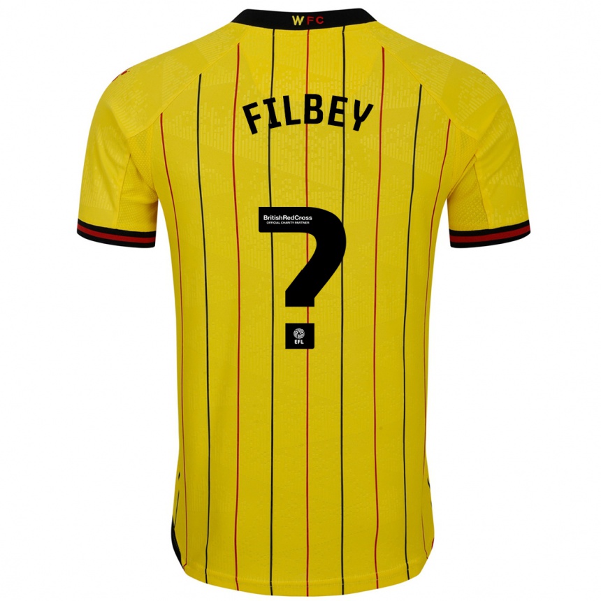 Niño Fútbol Camiseta Anna Filbey #0 Amarillo Negro 1ª Equipación 2024/25 México