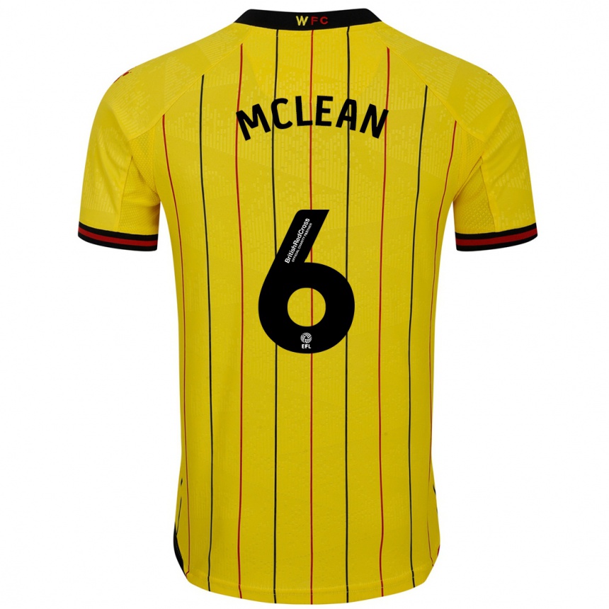 Niño Fútbol Camiseta Sophie Mclean #6 Amarillo Negro 1ª Equipación 2024/25 México