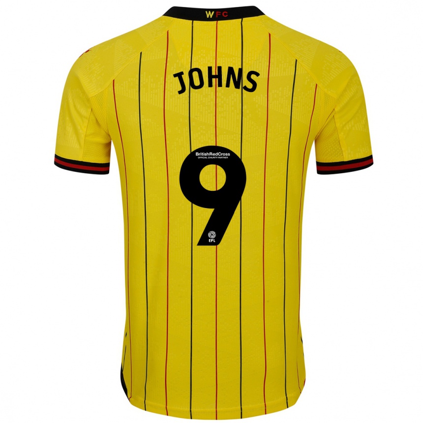 Niño Fútbol Camiseta Carly Johns #9 Amarillo Negro 1ª Equipación 2024/25 México