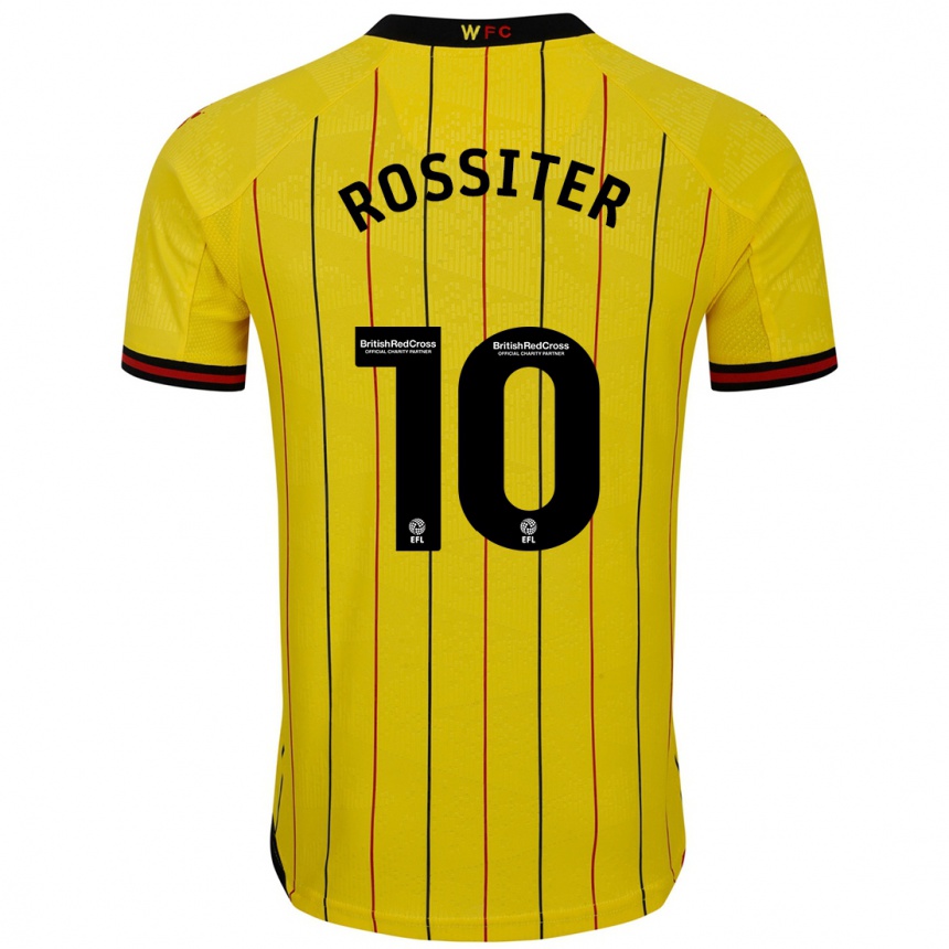 Niño Fútbol Camiseta Annie Rossiter #10 Amarillo Negro 1ª Equipación 2024/25 México