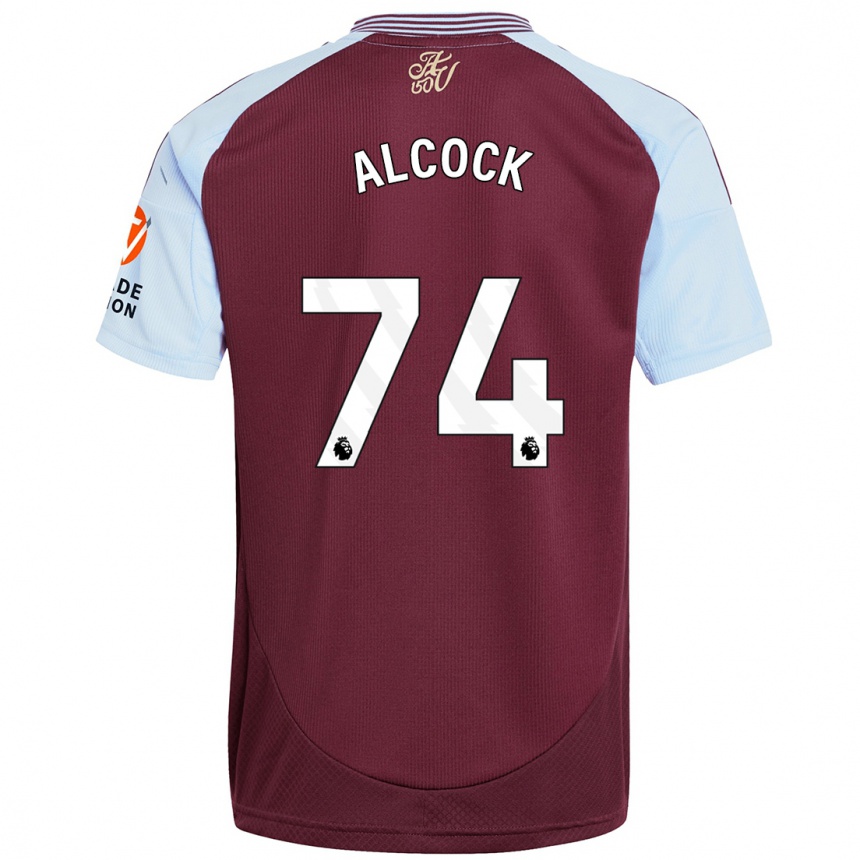 Niño Fútbol Camiseta Todd Alcock #74 Borgoña Azul Cielo 1ª Equipación 2024/25 México