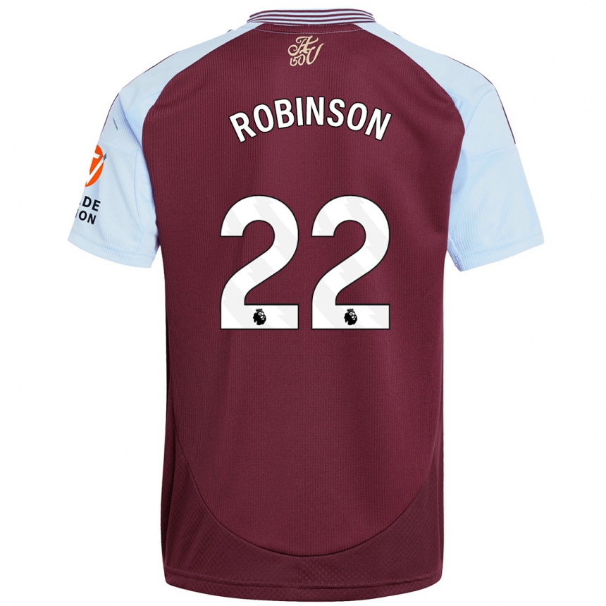 Niño Fútbol Camiseta Katie Robinson #22 Borgoña Azul Cielo 1ª Equipación 2024/25 México