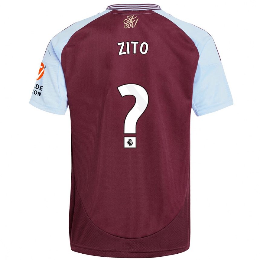 Niño Fútbol Camiseta Patrick Zito #0 Borgoña Azul Cielo 1ª Equipación 2024/25 México