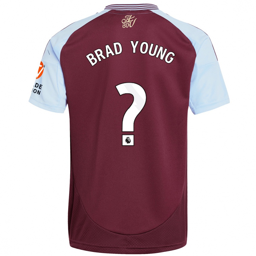 Niño Fútbol Camiseta Brad Young #0 Borgoña Azul Cielo 1ª Equipación 2024/25 México