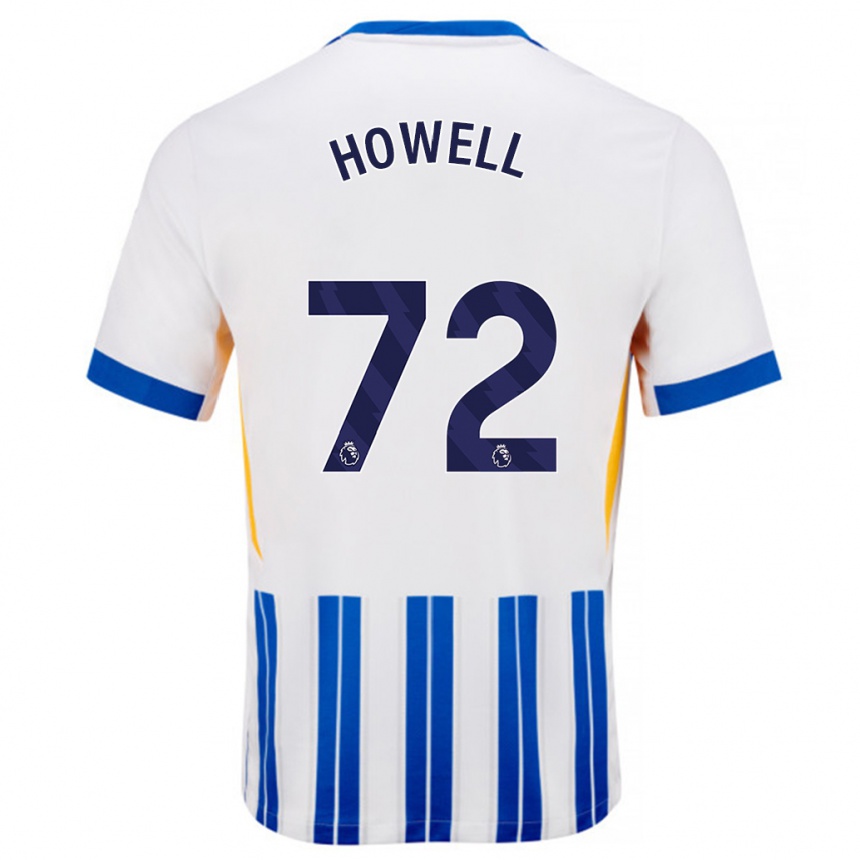 Niño Fútbol Camiseta Harry Howell #72 Blanco Azul Rayas 1ª Equipación 2024/25 México