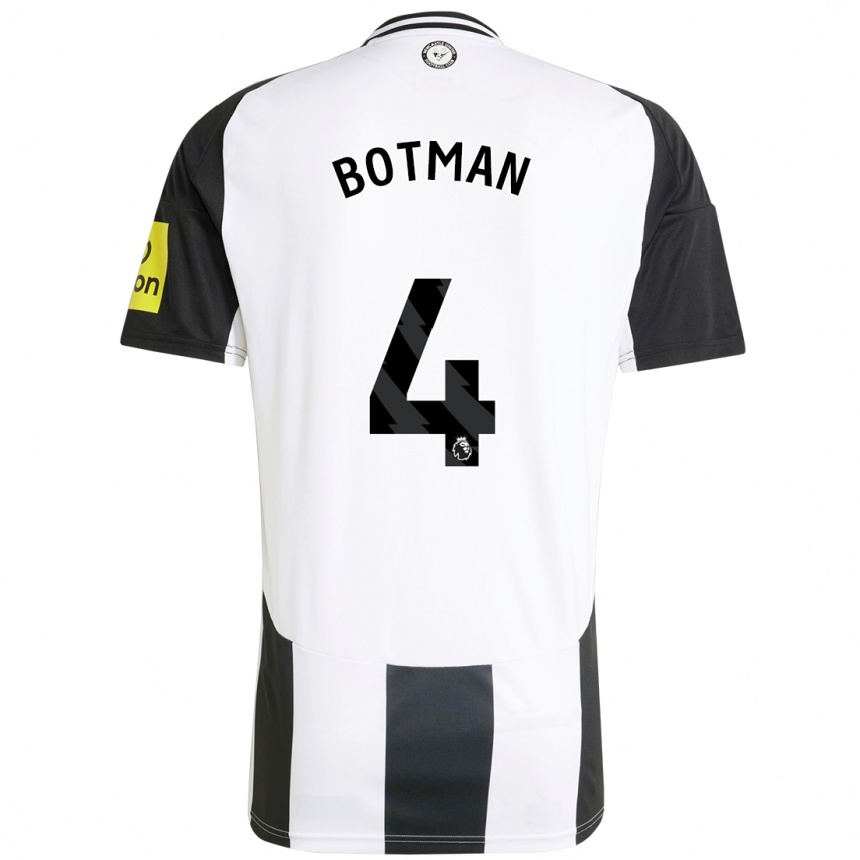 Niño Fútbol Camiseta Sven Botman #4 Blanco Negro 1ª Equipación 2024/25 México