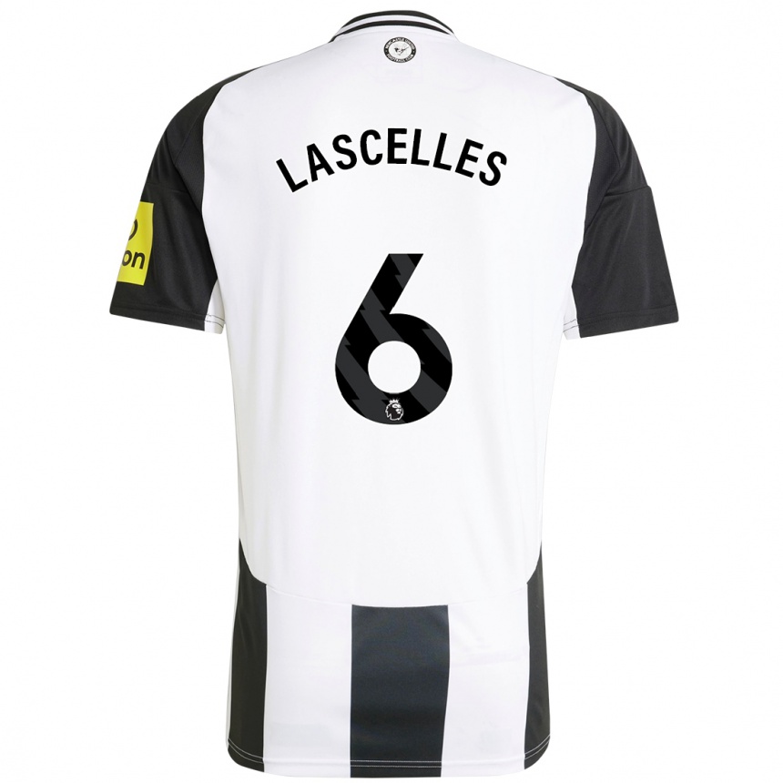 Niño Fútbol Camiseta Jamaal Lascelles #6 Blanco Negro 1ª Equipación 2024/25 México