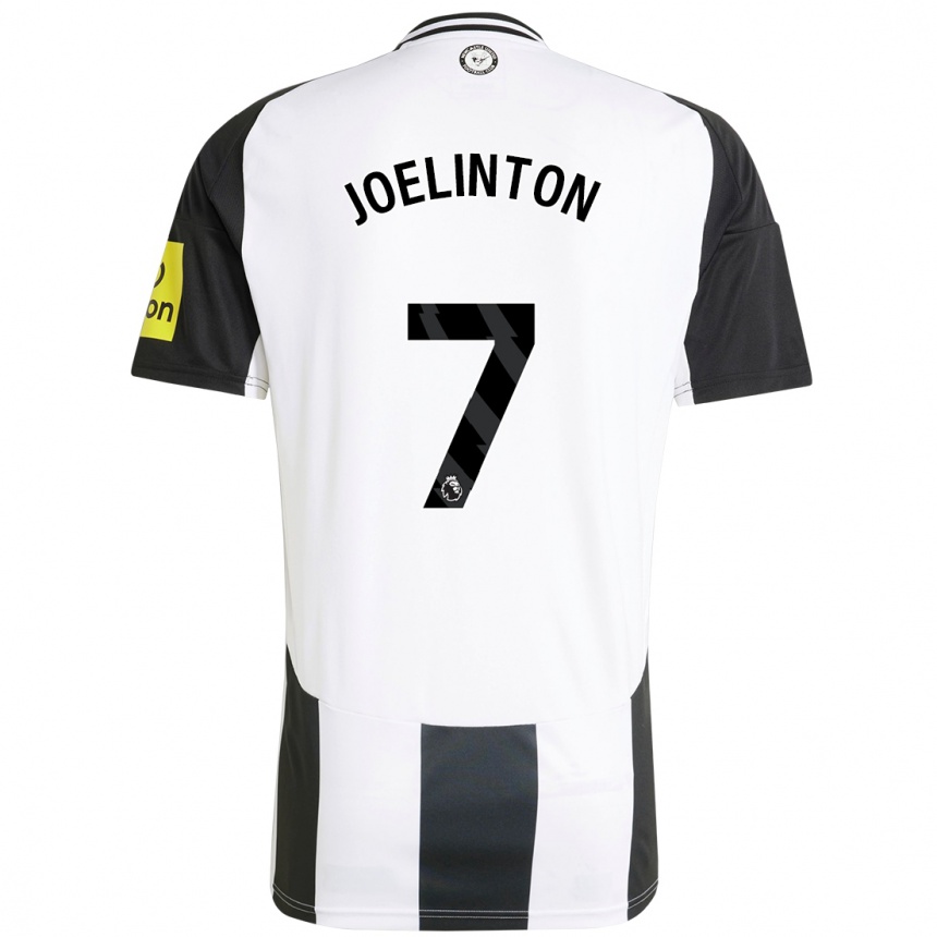 Niño Fútbol Camiseta Joelinton #7 Blanco Negro 1ª Equipación 2024/25 México