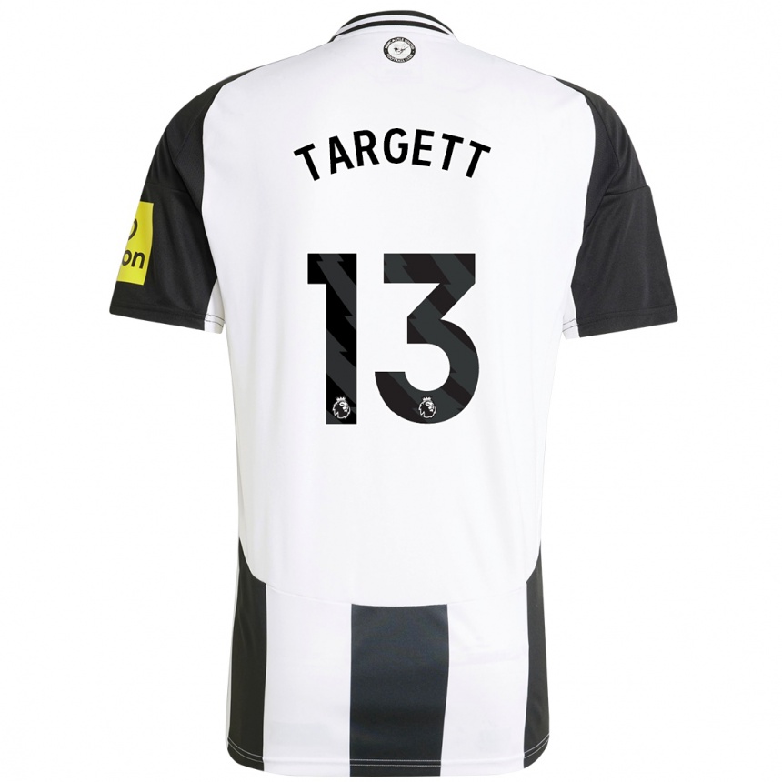 Niño Fútbol Camiseta Matt Targett #13 Blanco Negro 1ª Equipación 2024/25 México