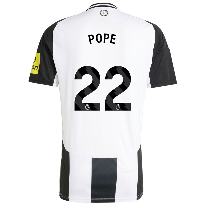 Niño Fútbol Camiseta Nick Pope #22 Blanco Negro 1ª Equipación 2024/25 México