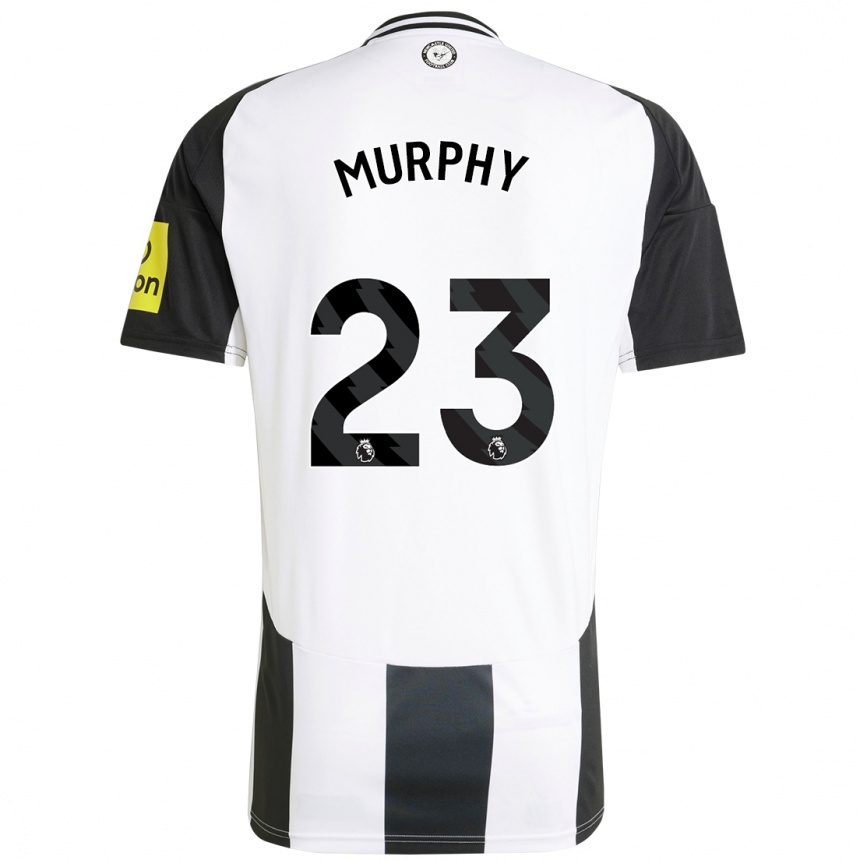 Niño Fútbol Camiseta Jacob Murphy #23 Blanco Negro 1ª Equipación 2024/25 México