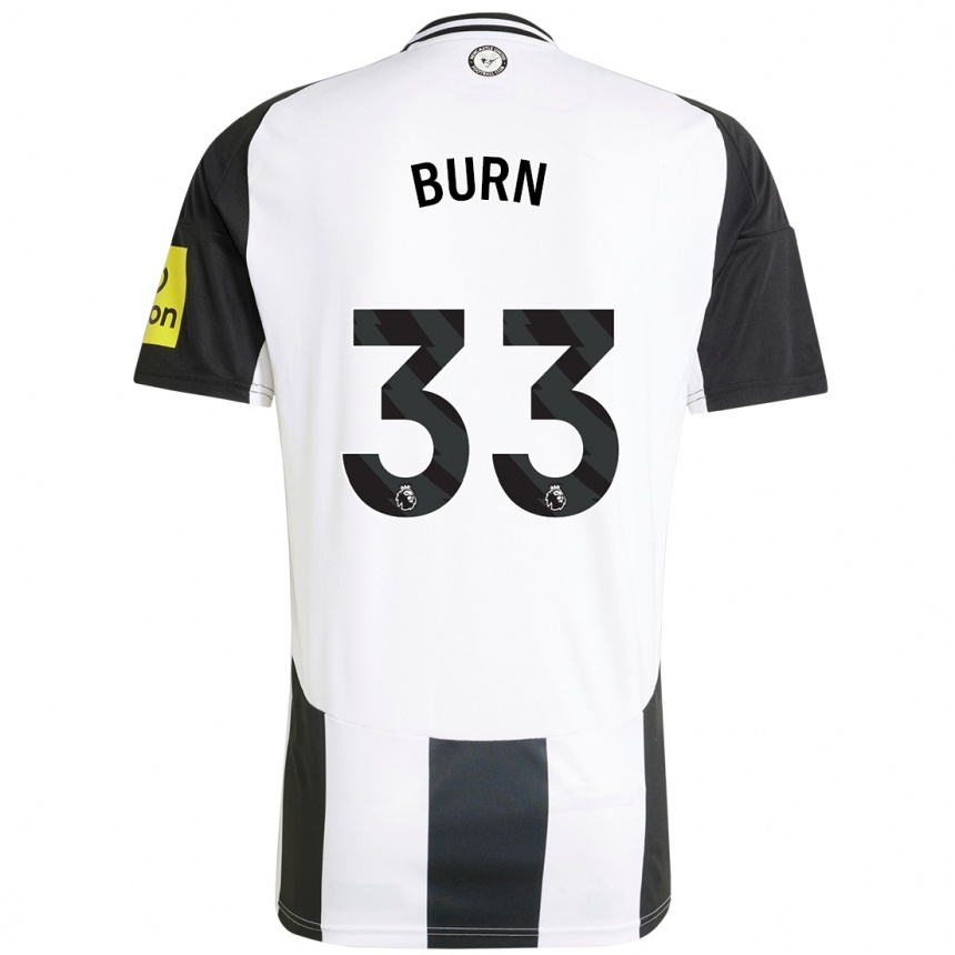 Niño Fútbol Camiseta Dan Burn #33 Blanco Negro 1ª Equipación 2024/25 México