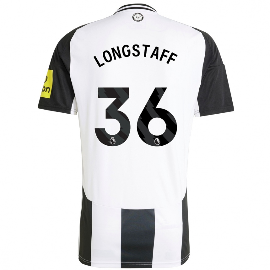 Niño Fútbol Camiseta Sean Longstaff #36 Blanco Negro 1ª Equipación 2024/25 México