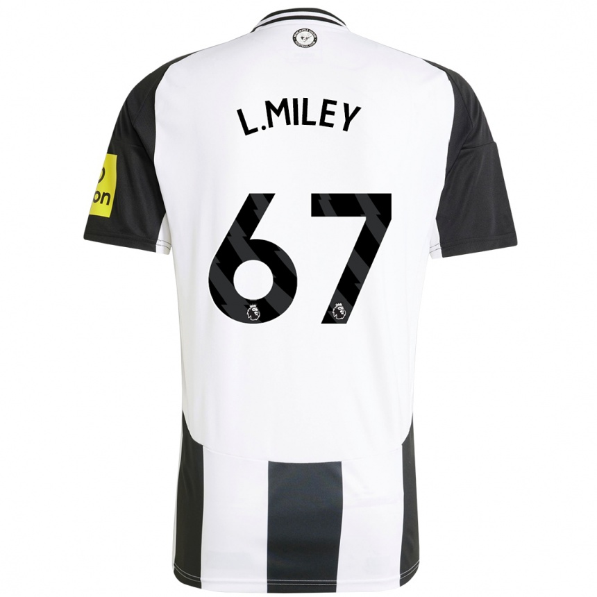 Niño Fútbol Camiseta Lewis Miley #67 Blanco Negro 1ª Equipación 2024/25 México