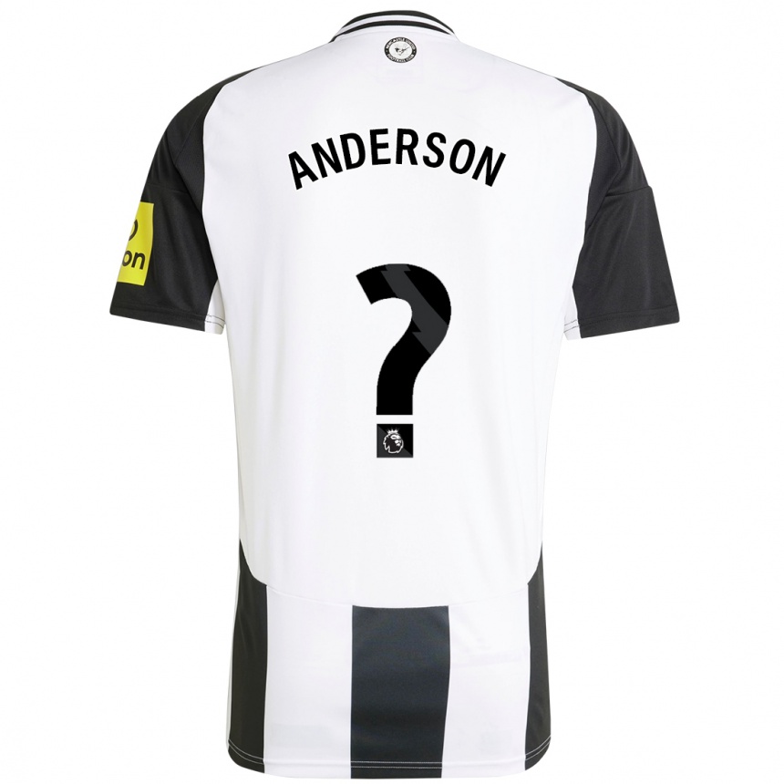 Niño Fútbol Camiseta Will Anderson #0 Blanco Negro 1ª Equipación 2024/25 México