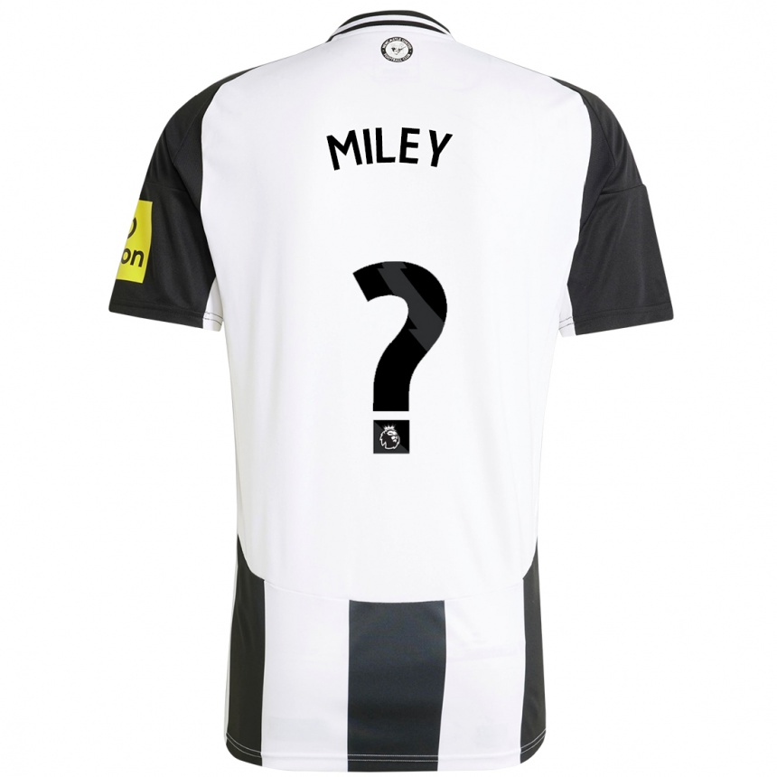 Niño Fútbol Camiseta Mason Miley #0 Blanco Negro 1ª Equipación 2024/25 México